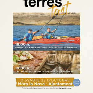 Projecció "Kayak No Limits. Menorca a les fosques" i Tast de productes de la Reserva de la Biosfera (Ajuntament, Móra la Nova)